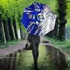 Personalized Canterbury Bulldogs Umbrella Dynamic Lightning Mascot Rugby Australia