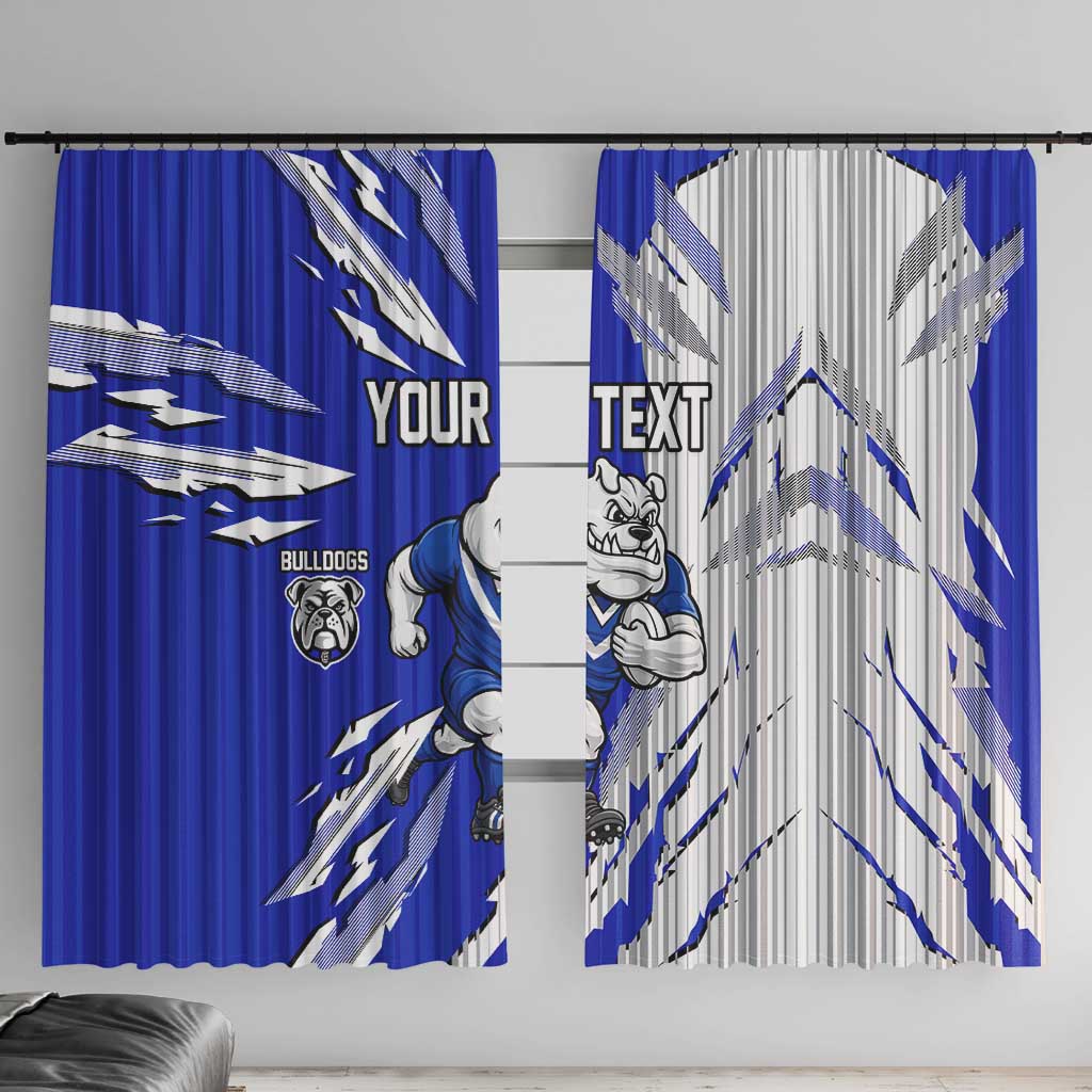 Personalized Canterbury Bulldogs Window Curtain Dynamic Lightning Mascot Rugby Australia