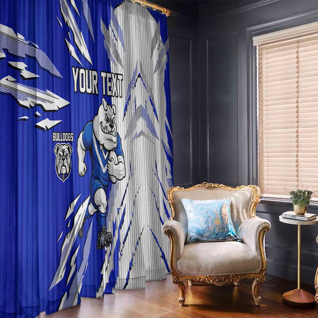 Personalized Canterbury Bulldogs Window Curtain Dynamic Lightning Mascot Rugby Australia