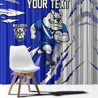 Personalized Canterbury Bulldogs Window Curtain Dynamic Lightning Mascot Rugby Australia