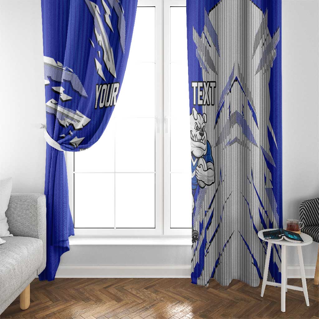 Personalized Canterbury Bulldogs Window Curtain Dynamic Lightning Mascot Rugby Australia