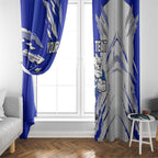Personalized Canterbury Bulldogs Window Curtain Dynamic Lightning Mascot Rugby Australia