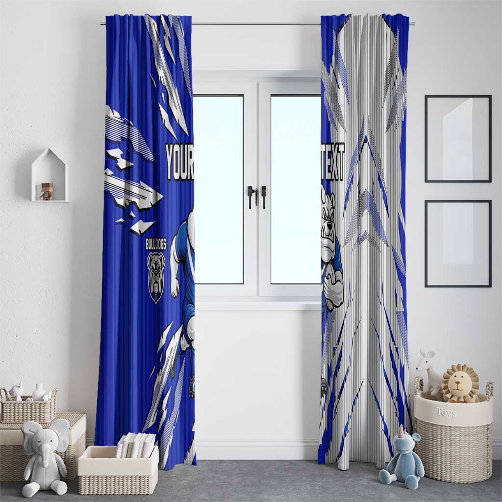 Personalized Canterbury Bulldogs Window Curtain Dynamic Lightning Mascot Rugby Australia