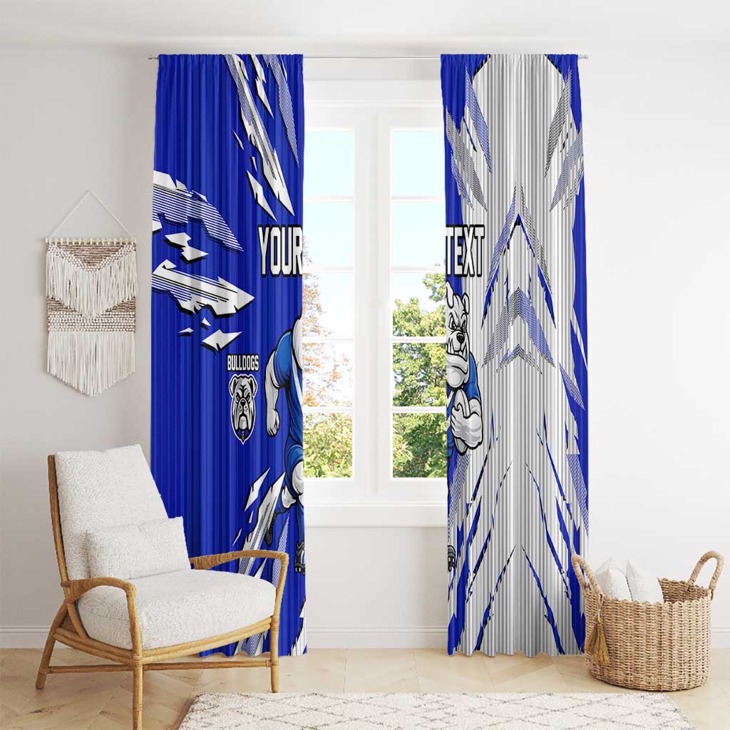Personalized Canterbury Bulldogs Window Curtain Dynamic Lightning Mascot Rugby Australia