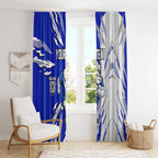 Personalized Canterbury Bulldogs Window Curtain Dynamic Lightning Mascot Rugby Australia