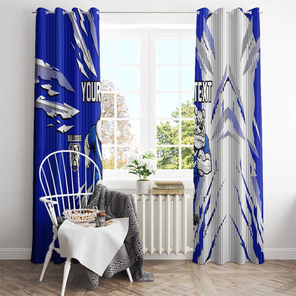 Personalized Canterbury Bulldogs Window Curtain Dynamic Lightning Mascot Rugby Australia
