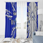 Personalized Canterbury Bulldogs Window Curtain Dynamic Lightning Mascot Rugby Australia