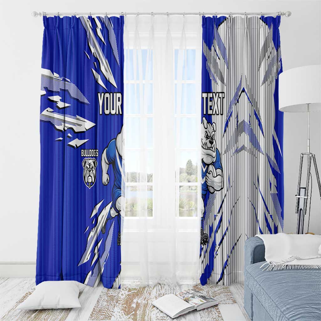 Personalized Canterbury Bulldogs Window Curtain Dynamic Lightning Mascot Rugby Australia