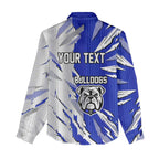 Personalized Canterbury Bulldogs Women Casual Shirt Dynamic Lightning Mascot Rugby Australia