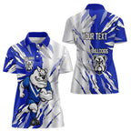 Personalized Canterbury Bulldogs Women Polo Shirt Dynamic Lightning Mascot Rugby Australia