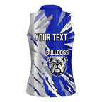 Personalized Canterbury Bulldogs Women Sleeveless Polo Shirt Dynamic Lightning Mascot Rugby Australia