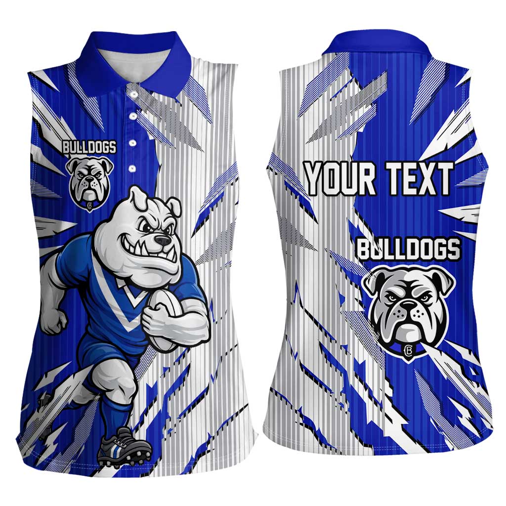 Personalized Canterbury Bulldogs Women Sleeveless Polo Shirt Dynamic Lightning Mascot Rugby Australia