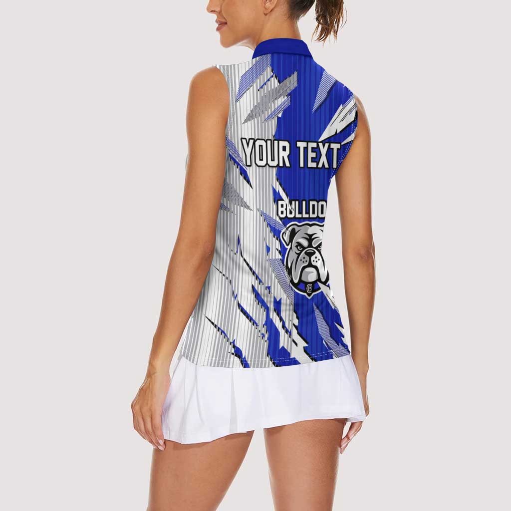 Personalized Canterbury Bulldogs Women Sleeveless Polo Shirt Dynamic Lightning Mascot Rugby Australia