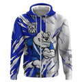 Personalized Canterbury Bulldogs Zip Hoodie Dynamic Lightning Mascot Rugby Australia