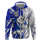 Personalized Canterbury Bulldogs Zip Hoodie Dynamic Lightning Mascot Rugby Australia
