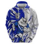Personalized Canterbury Bulldogs Zip Hoodie Dynamic Lightning Mascot Rugby Australia