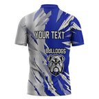 Personalized Canterbury Bulldogs Zipper Polo Shirt Dynamic Lightning Mascot Rugby Australia