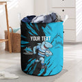Personalized Cronulla Sharks Laundry Basket Dynamic Lightning Mascot Rugby Australia
