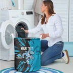 Personalized Cronulla Sharks Laundry Basket Dynamic Lightning Mascot Rugby Australia