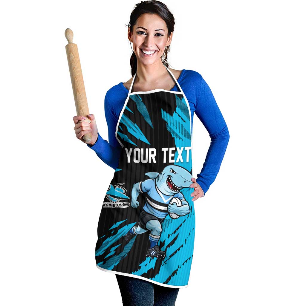 Personalized Cronulla Sharks Apron Dynamic Lightning Mascot Rugby Australia