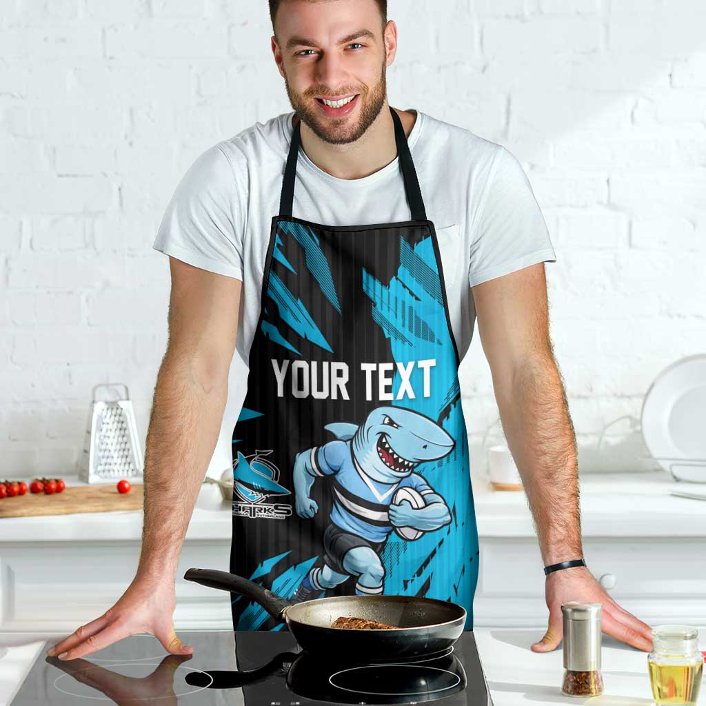 Personalized Cronulla Sharks Apron Dynamic Lightning Mascot Rugby Australia