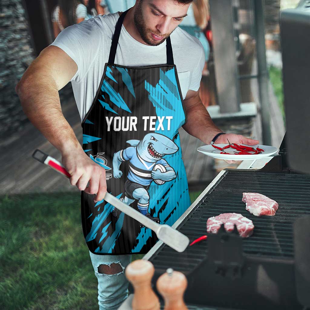 Personalized Cronulla Sharks Apron Dynamic Lightning Mascot Rugby Australia