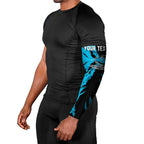 Personalized Cronulla Sharks Arm Sleeves Dynamic Lightning Mascot Rugby Australia