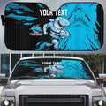 Personalized Cronulla Sharks Auto Sun Shade Dynamic Lightning Mascot Rugby Australia