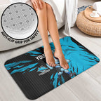 Personalized Cronulla Sharks Bathroom Set Dynamic Lightning Mascot Rugby Australia
