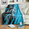 Personalized Cronulla Sharks Blanket Dynamic Lightning Mascot Rugby Australia
