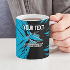 Personalized Cronulla Sharks Ceramic Mug Dynamic Lightning Mascot Rugby Australia