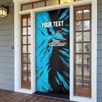 Personalized Cronulla Sharks Door Cover Dynamic Lightning Mascot Rugby Australia