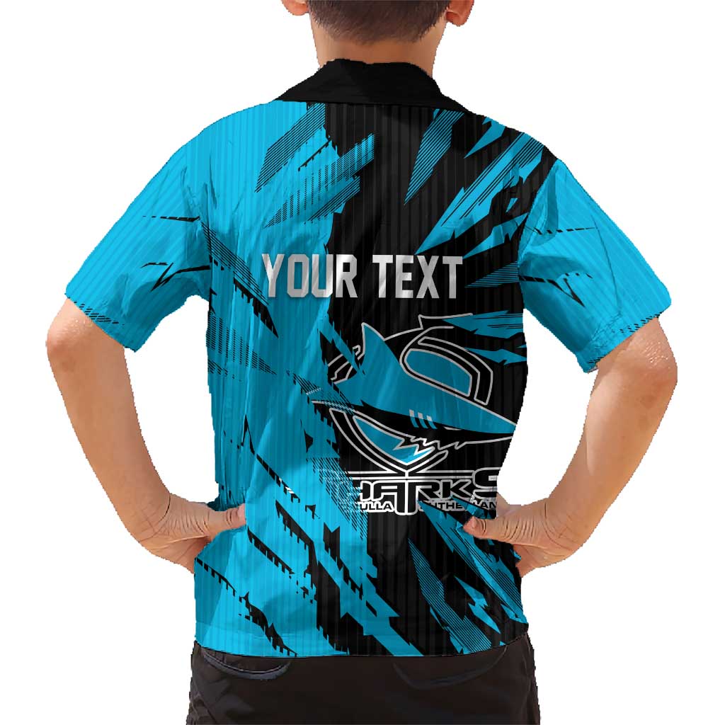 Personalized Cronulla Sharks Family Matching Mermaid Dress and Hawaiian Shirt Dynamic Lightning Mascot Rugby Australia