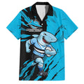 Personalized Cronulla Sharks Family Matching Mermaid Dress and Hawaiian Shirt Dynamic Lightning Mascot Rugby Australia
