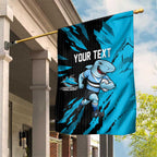 Personalized Cronulla Sharks Garden Flag Dynamic Lightning Mascot Rugby Australia