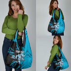 Personalized Cronulla Sharks Grocery Bag Dynamic Lightning Mascot Rugby Australia