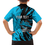 Personalized Cronulla Sharks Hawaiian Shirt Dynamic Lightning Mascot Rugby Australia