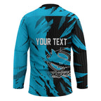 Personalized Cronulla Sharks Hockey Jersey Dynamic Lightning Mascot Rugby Australia