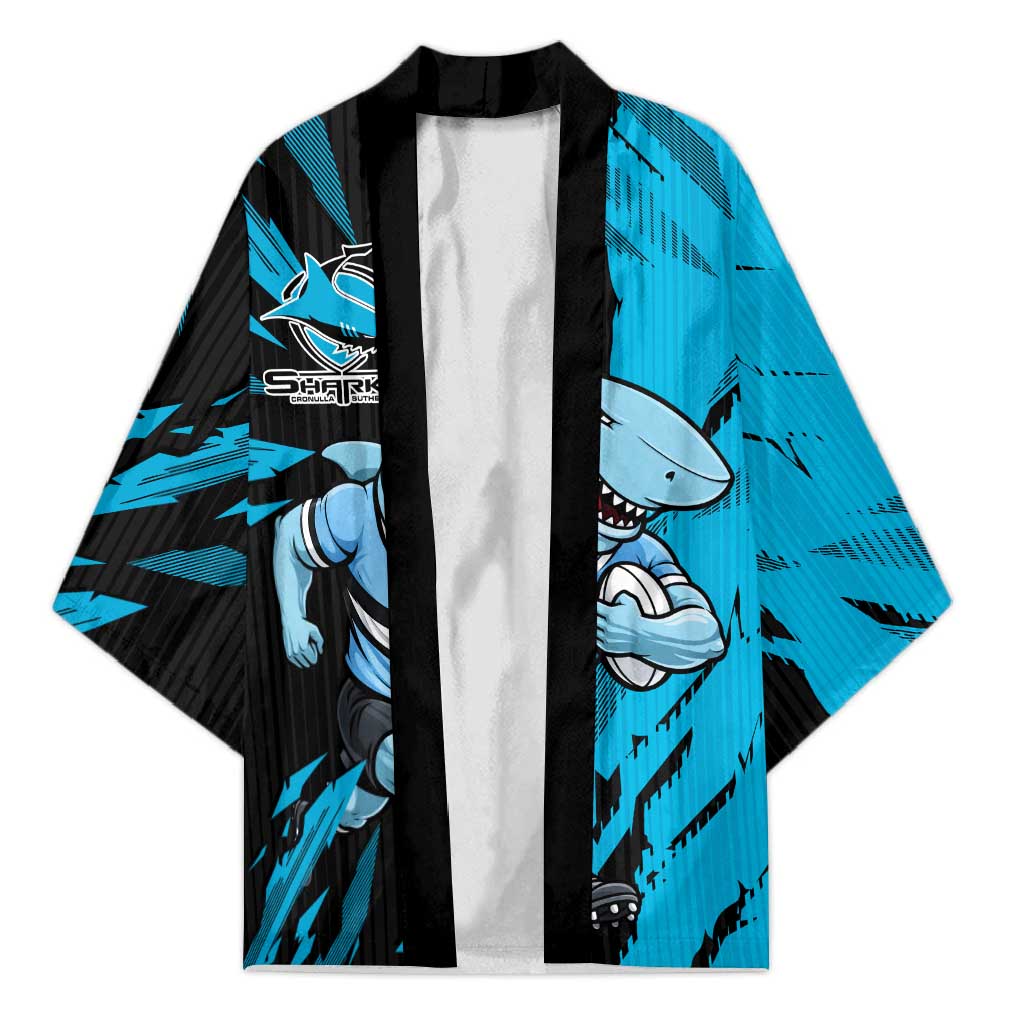 Personalized Cronulla Sharks Kimono Dynamic Lightning Mascot Rugby Australia