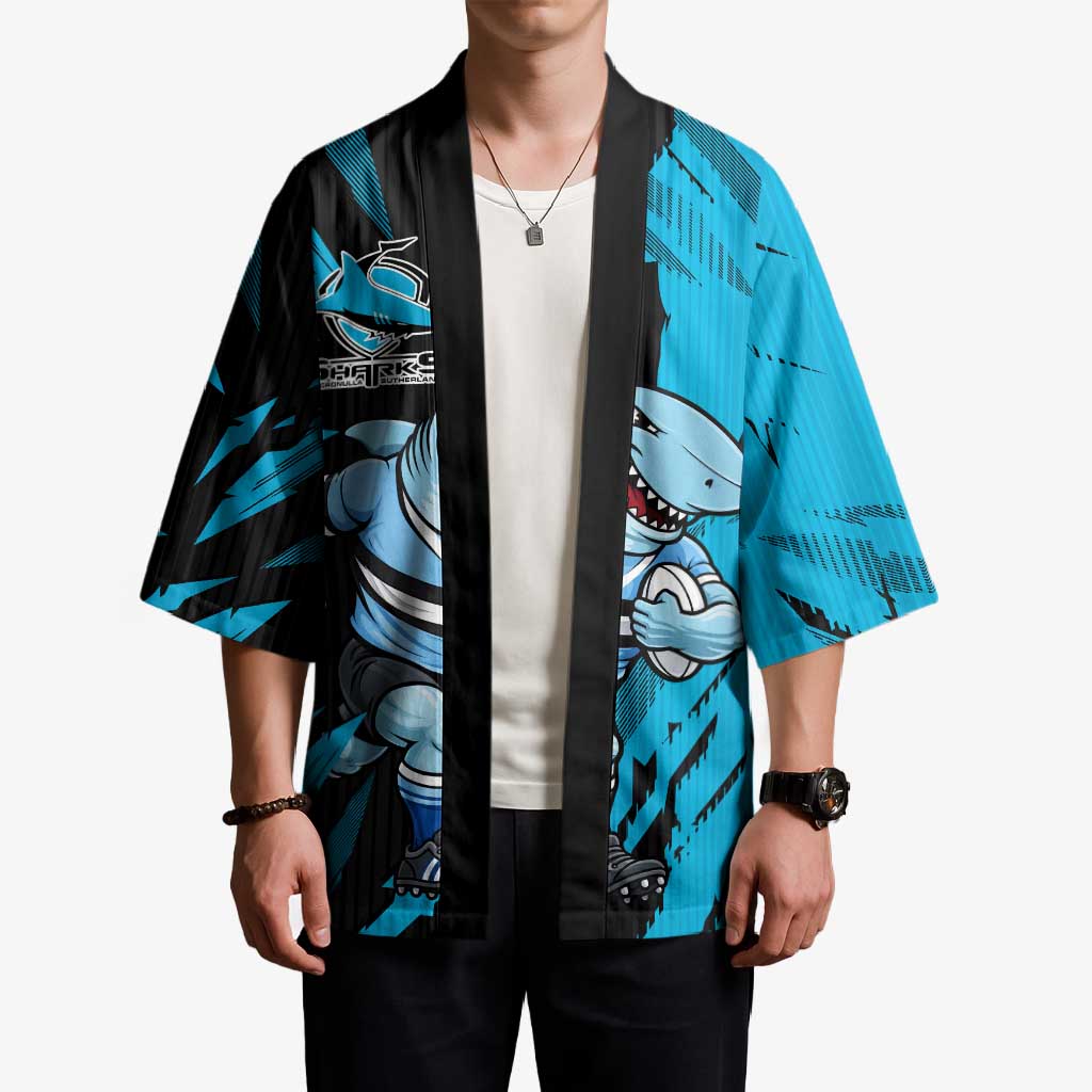 Personalized Cronulla Sharks Kimono Dynamic Lightning Mascot Rugby Australia