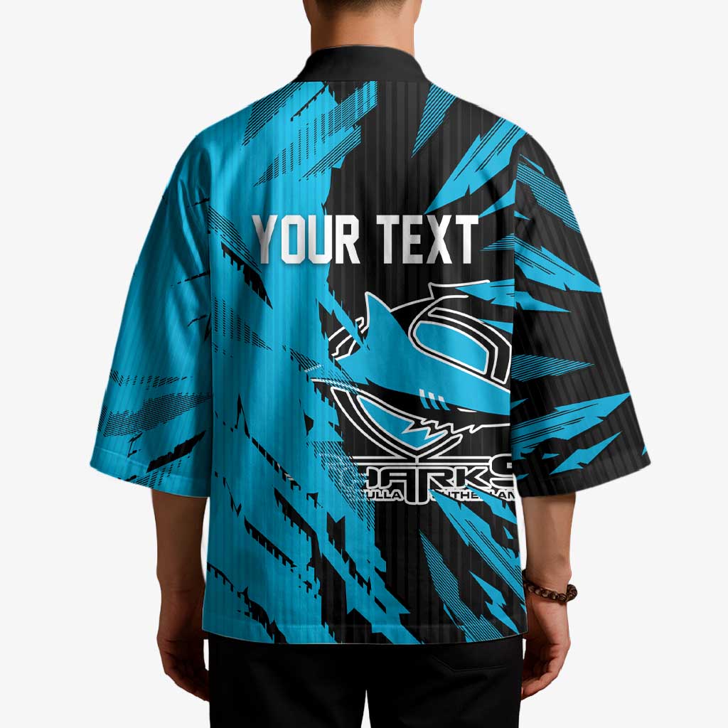 Personalized Cronulla Sharks Kimono Dynamic Lightning Mascot Rugby Australia