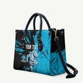 Personalized Cronulla Sharks Leather Bag Dynamic Lightning Mascot Rugby Australia