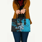 Personalized Cronulla Sharks Leather Bag Dynamic Lightning Mascot Rugby Australia