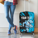 Personalized Cronulla Sharks Luggage Cover Dynamic Lightning Mascot Rugby Australia