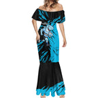 Personalized Cronulla Sharks Mermaid Dress Dynamic Lightning Mascot Rugby Australia