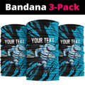 Personalized Cronulla Sharks Neck Gaiter Dynamic Lightning Mascot Rugby Australia