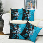 Personalized Cronulla Sharks Pillow Cover Dynamic Lightning Mascot Rugby Australia