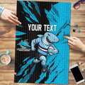 Personalized Cronulla Sharks Puzzle Dynamic Lightning Mascot Rugby Australia