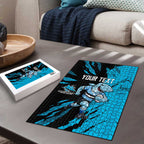Personalized Cronulla Sharks Puzzle Dynamic Lightning Mascot Rugby Australia