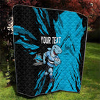 Personalized Cronulla Sharks Quilt Dynamic Lightning Mascot Rugby Australia